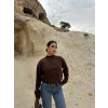 Kahve Dik Yaka Selanik Sweat