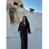 Kahve Modal Düğmeli İkili Takım