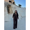 Kahve Modal Düğmeli İkili Takım