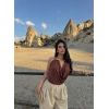 Kahve Nova Aksesuarlı Bluz