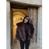 Kahve Şal Yaka Kürk