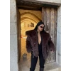 Kahve Şal Yaka Kürk