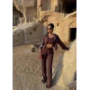 Kahve Şeritli Modal Üçlü Takım