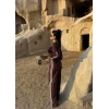Kahve Şeritli Modal Üçlü Takım