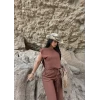 Kahve Yanları Bağlamalı Çilek Takım