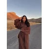 Kahve Yarasa Kol Modal İkili Takım