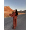 Kahve Yarasa Kol Modal İkili Takım
