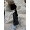 Kuşaklı Deri Pardesü