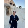Lacivert Modal Düğmeli İkili Takım