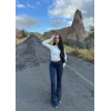 Lacivert Yüksek Bel İspanyol Tayt