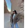 Leopar Desen Suni Kürk