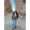 Leopar Desen Suni Kürk