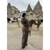 Leopar Şal Yaka Maxi Elbise