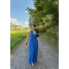 Mavi Aerobin Etek Yelek İkili Takım