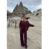 Mürdüm Kayık Yaka Modal İkili Takım