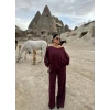 Mürdüm Kayık Yaka Modal İkili Takım