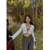 Ön Bağlamalı Ajurlu Triko