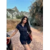Ön Düğmeli Denim Elbise