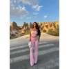 Pembe Straplez İkili Takım