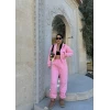 Pembe Üç İplik Eşofman İkili Takım