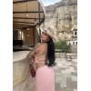 Pudra Gipeli Şifon Astarlı İkili Takım