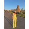 Sarı Önü Bağlamalı Rustik İkili Takım