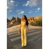 Sarı Straplez İkili Takım