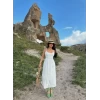 Sırt Kurdela Düğmeli Elbise