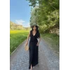 Siyah Aerobin Etek Yelek İkili Takım