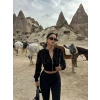 Siyah Bambu Korse Kürk