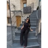 Siyah Basic Gofre İkili Takım