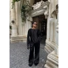 Siyah Basic Saten İkili Takım