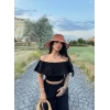 Siyah Bel Lastikli Aerobin Takım