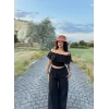 Siyah Bel Lastikli Aerobin Takım