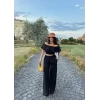 Siyah Bel Lastikli Aerobin Takım