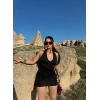 Siyah Boyundan Bağlamalı Lore Elbise