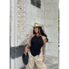 Siyah Boyundan Geçmeli Zıbın