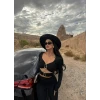 Siyah Çift Aksesuarlı Crop