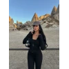 Siyah Dalgıç Fermuarlı Üçlü Takım