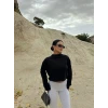 Siyah Dik Yaka Selanik Sweat