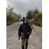 Siyah Dik Yaka Trençkot