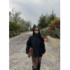 Siyah Dik Yaka Trençkot