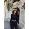 Siyah Fitilli Ters Dikiş İkili Takım