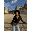 Siyah Gömlek Yaka Degaje Bluz