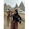 Siyah Güpürlü Dik Yaka Bluz