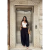 Siyah İçi Astarlı Şalvar Pantolon
