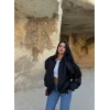 Siyah İçi Dolumlu Bomber Mont