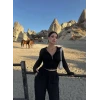Siyah Kapşonlu Ters Dikiş İkili Takım