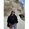 Siyah Kaşe Bomber Mont