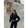 Siyah Kol Biyeli Logo Sweat